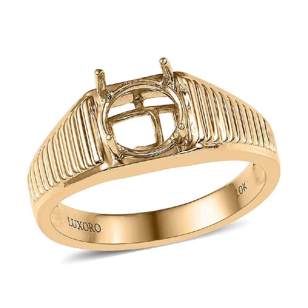 Luxoro 10K Yellow Gold Men's Ring 5.88 Grams