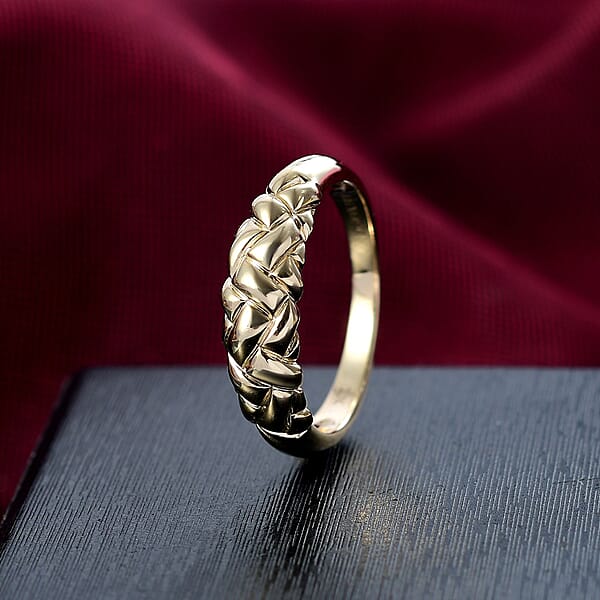 Luxoro 10K Yellow Gold Weaving Ring 3.50 Grams