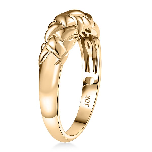Luxoro 10K Yellow Gold Weaving Ring 3.50 Grams