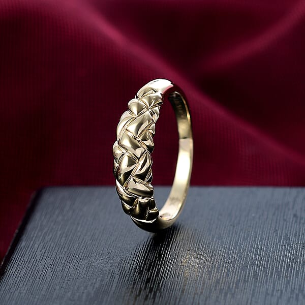 Luxoro 10K Yellow Gold Weaving Ring 3.50 Grams
