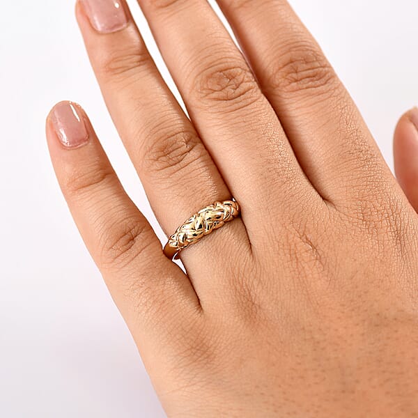 Luxoro 10K Yellow Gold Weaving Ring 3.50 Grams