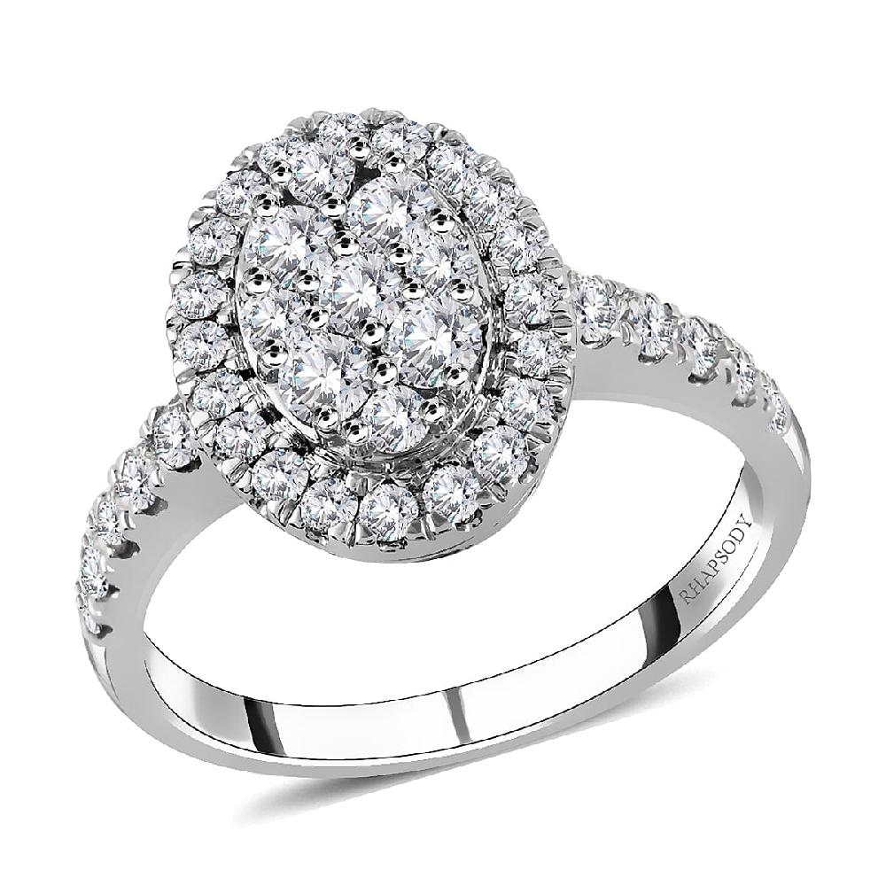 Luxoro 14K White and Yellow Gold Natural Yellow and White Diamond I3 Ring 5.30 Grams 2.00 ctw