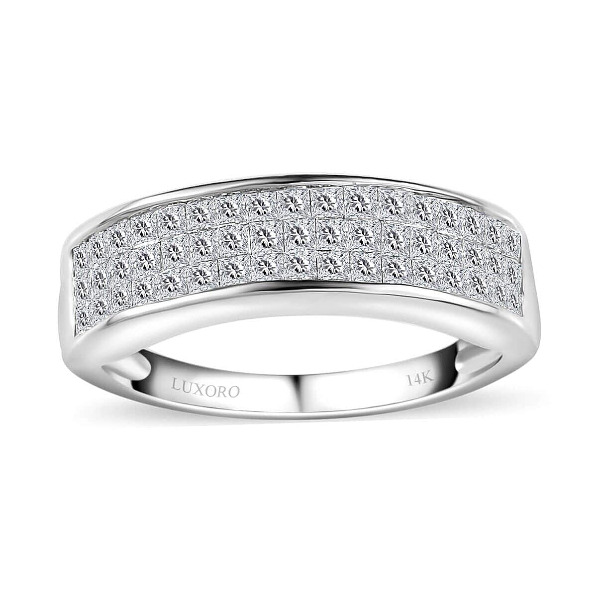 Luxoro 14K White Gold G-H I1-I2 Diamond Ring 1.00 ctw