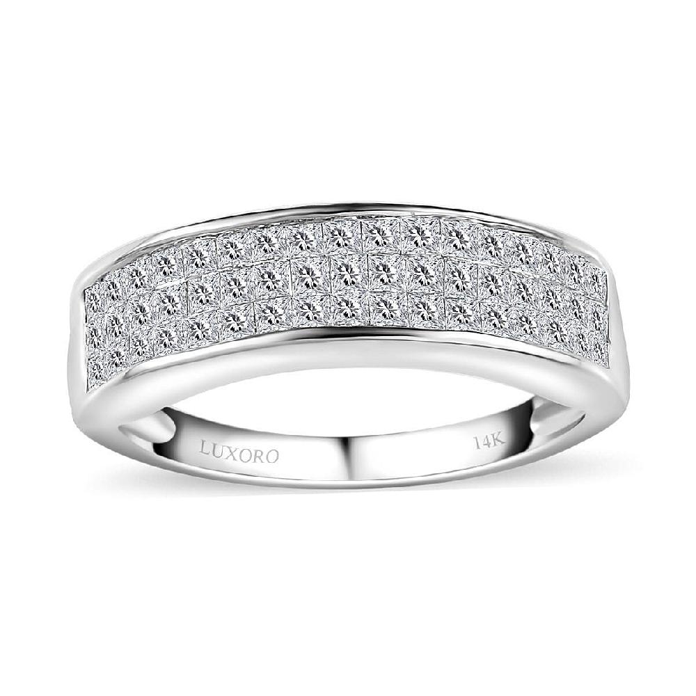 Luxoro 14K White Gold G-H I1-I2 Diamond Ring 1.00 ctw