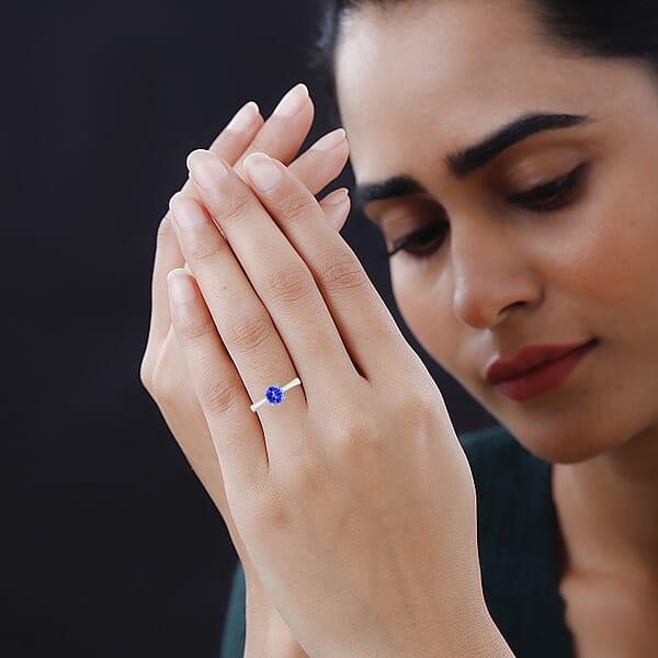 Luxoro 14K White Gold Premium Tanzanite Solitaire Ring 4 Grams 1.50 Ctw (Del. In 10-12 Days)