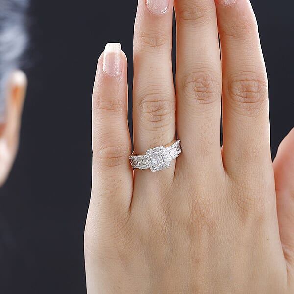 Luxoro 14K Yellow Gold G-H I3 White Diamond Ring 1.00 Ctw