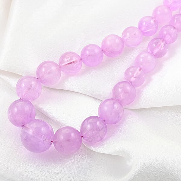 Luxoro 14K Yellow Gold Premium Kunzite 5-13mm Beaded Necklace 18-20 Inches 300.00 Ctw