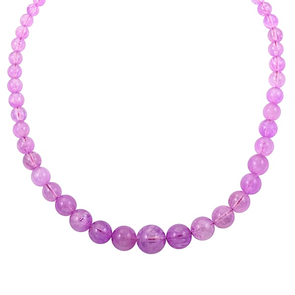 Luxoro 14K Yellow Gold Premium Kunzite 5-13mm Beaded Necklace 18-20 Inches 300.00 Ctw
