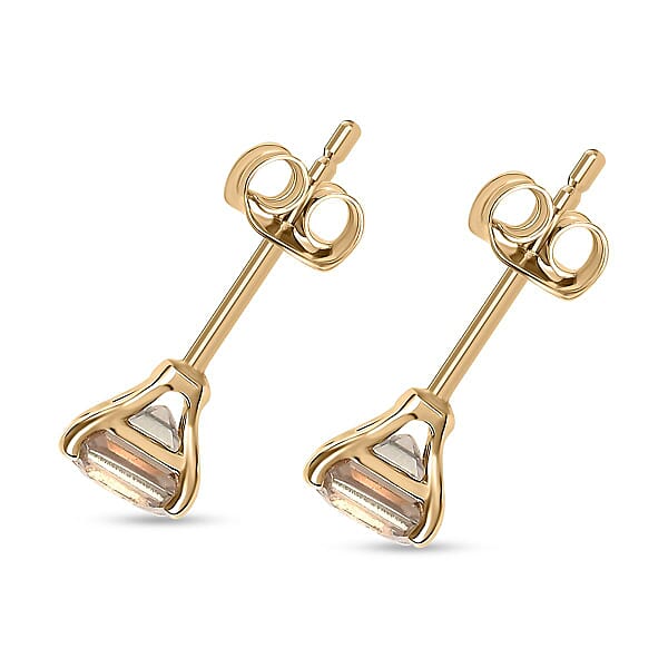 Luxoro AAA Asscher Cut Turkizite 1.50 Ctw Stud Earrings In 10K Yellow Gold