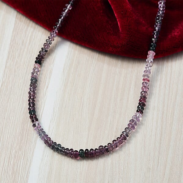 Luxoro AAA Multi Spinel 72.00 Ctw Beaded Necklace In 14K Yellow Gold 18 Inches