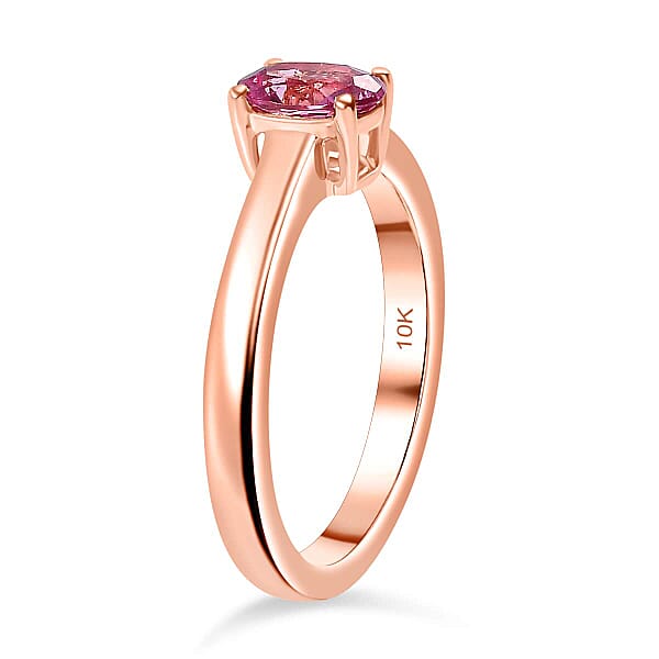 Luxoro AAA Narsipatnam Pink Spinel 0.80 Ctw Solitaire Ring In 10K Rose Gold