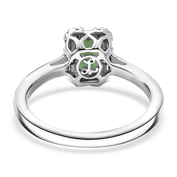 Luxoro AAA Pirineu Lagoon Tourmaline Diamond Ring In 10K White Gold 1.48 Ctw