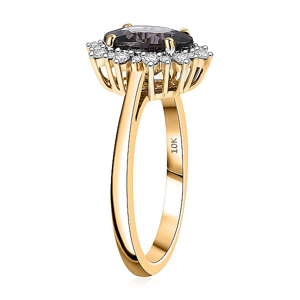 Luxoro AAA Royal Lavender Spinel And G-H I2 Diamond 2.30 Ctw Violet Majesty Ring In 10K Yellow Gold