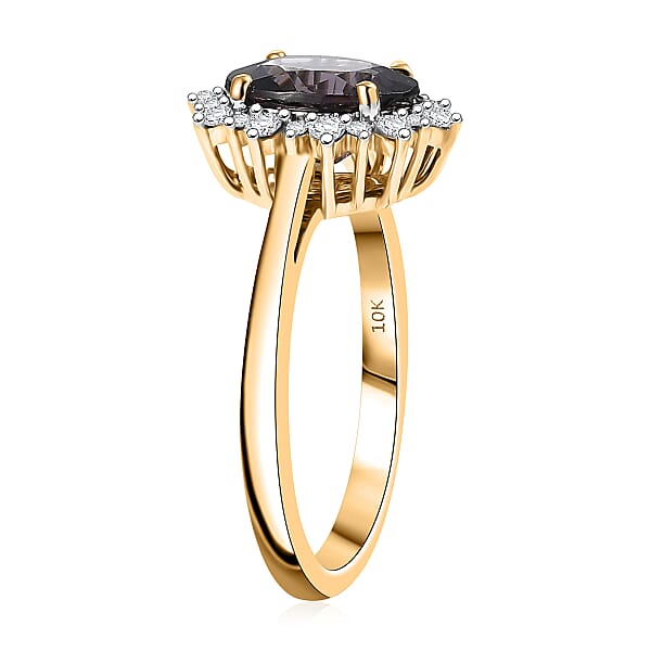 Luxoro AAA Royal Lavender Spinel And G-H I2 Diamond 2.30 Ctw Violet Majesty Ring In 10K Yellow Gold