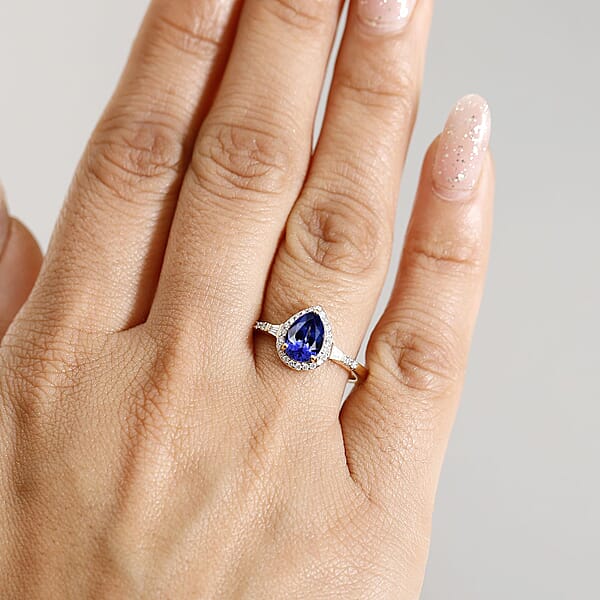 Luxoro AAA Tanzanite And Diamond I2 1.50 Ctw Ring In 14K Yellow Gold