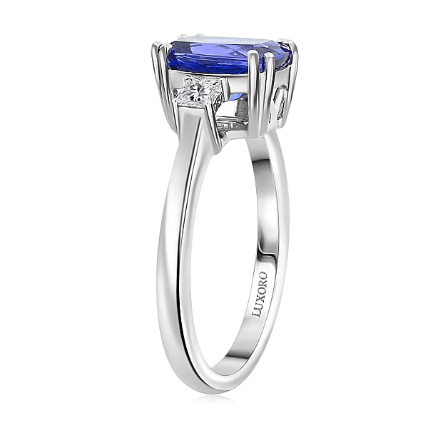 Luxoro AAA Tanzanite And I2 Diamond 2.25 Ctw Ring In 10K White Gold
