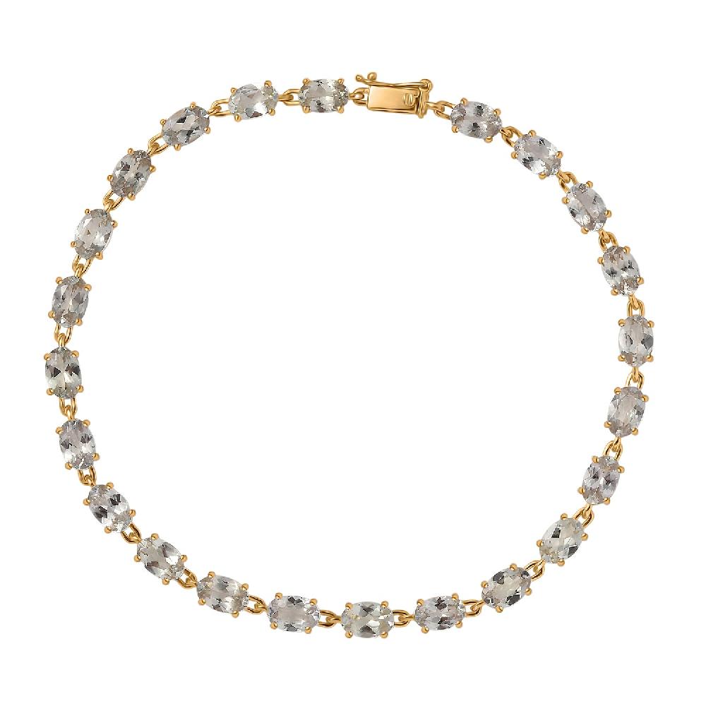Luxoro AAA Turkizite 12.20 ctw Duskstream Bracelet in 10K Yellow Gold (8.00 In)