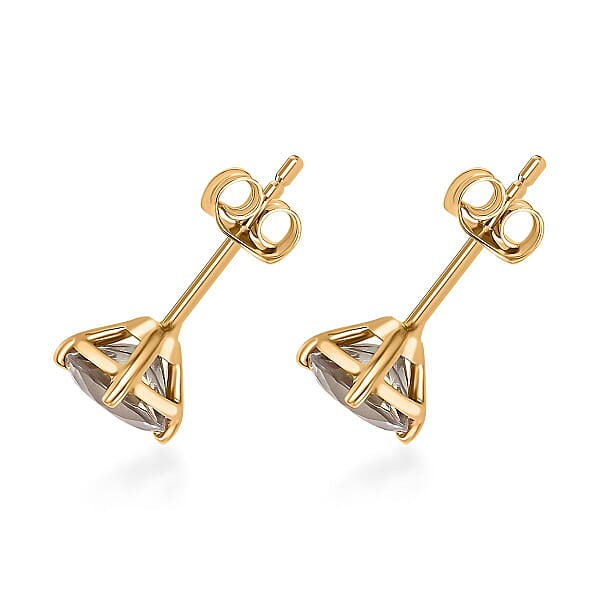 Luxoro AAA Turkizite 2.50 Ctw Solitaire Stud Earrings In 14K Yellow Gold