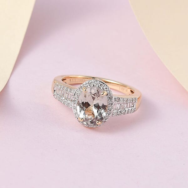 Luxoro AAA Turkizite And Diamond 2.50 Ctw Cocktail Ring In 14K Yellow Gold
