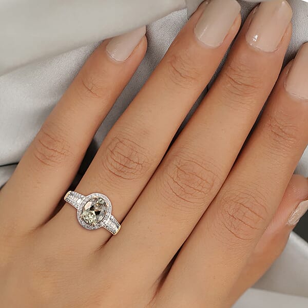 Luxoro AAA Turkizite And Diamond 2.50 Ctw Cocktail Ring In 14K Yellow Gold
