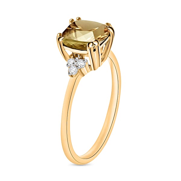 Luxoro AAA Turkizite And Diamond G-H I2 Ring In 14K Yellow Gold 1.49 Ctw