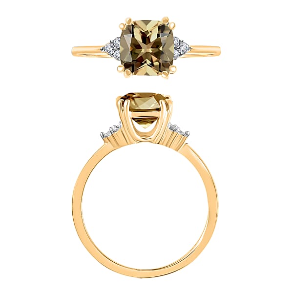 Luxoro AAA Turkizite And Diamond G-H I2 Ring In 14K Yellow Gold 1.49 Ctw