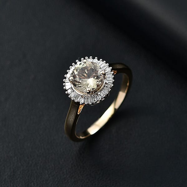 Luxoro AAA Turkizite And Diamond I2 1.70 Ctw Ring In 10K Yellow Gold