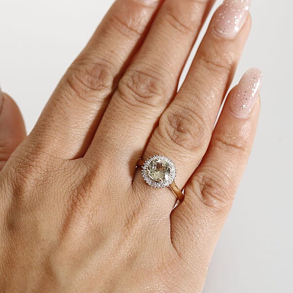 Luxoro AAA Turkizite And Diamond I2 1.70 Ctw Ring In 10K Yellow Gold