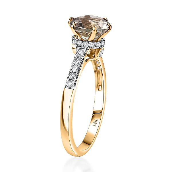 Luxoro AAA Turkizite And Diamond I2 2.15 Ctw Ring In 14K Yellow Gold