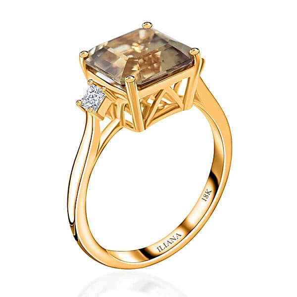 Luxoro AAA Turkizite Diamond Ring In 14K Yellow Gold 4.35 Ctw