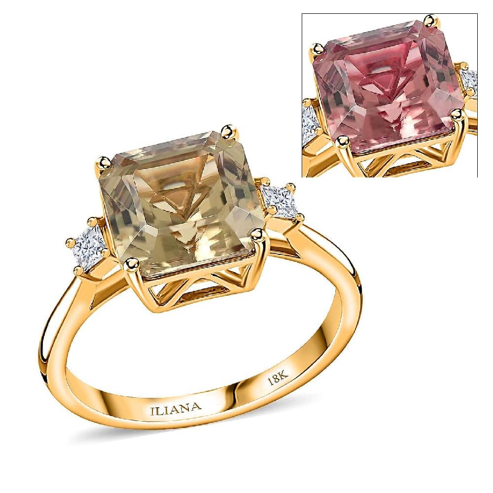 Luxoro AAA Turkizite Diamond Ring in 14K Yellow Gold 4.35 ctw