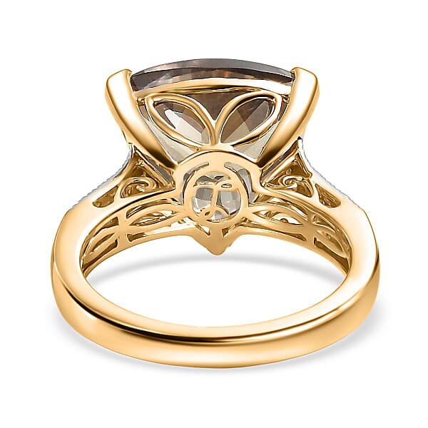 Luxoro AAA Turkizite Diamond Ring In 14K Yellow Gold 9.10 Ctw