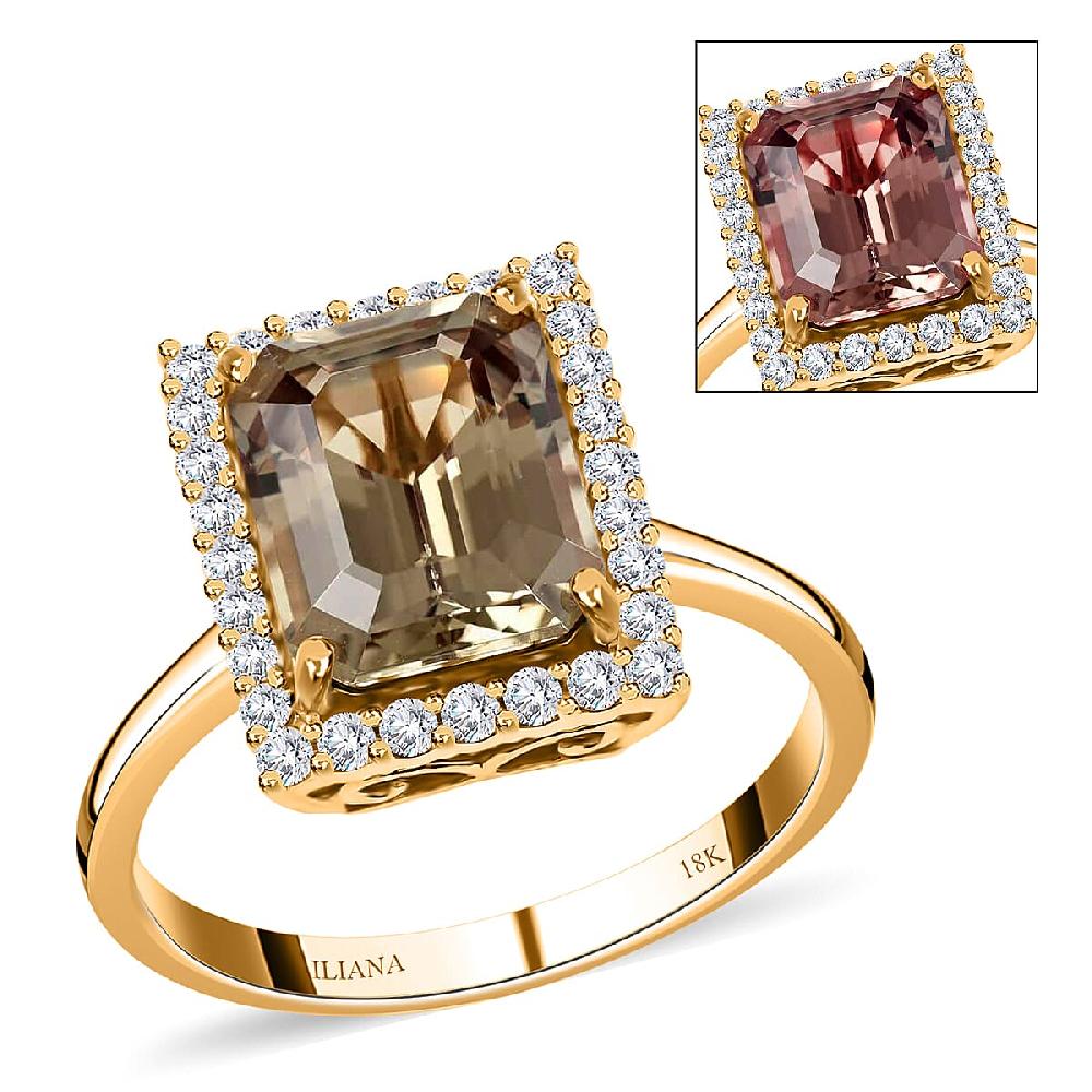 Luxoro AAA Turkizite Diamond Ring in 14K Yellow Gold 4.37 ctw