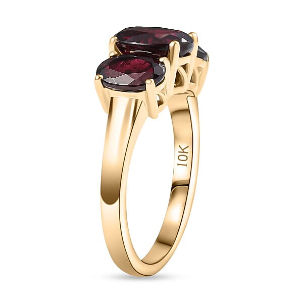 Luxoro Anthill Garnet Trilogy Ring In 10K Rose Gold 3.40 Ctw