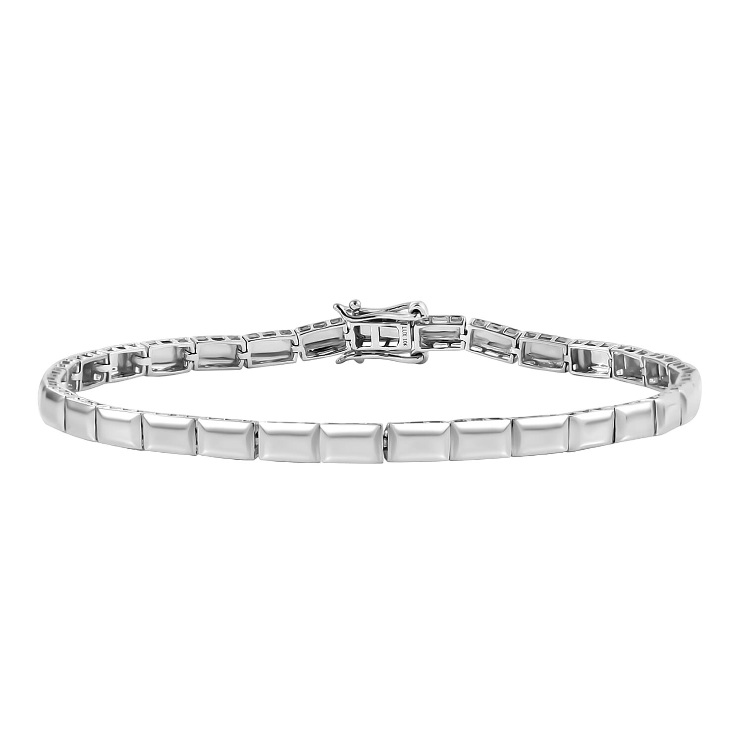 Luxoro Bar Bracelet in 10K White Gold (6.50 In) 5.25 Grams