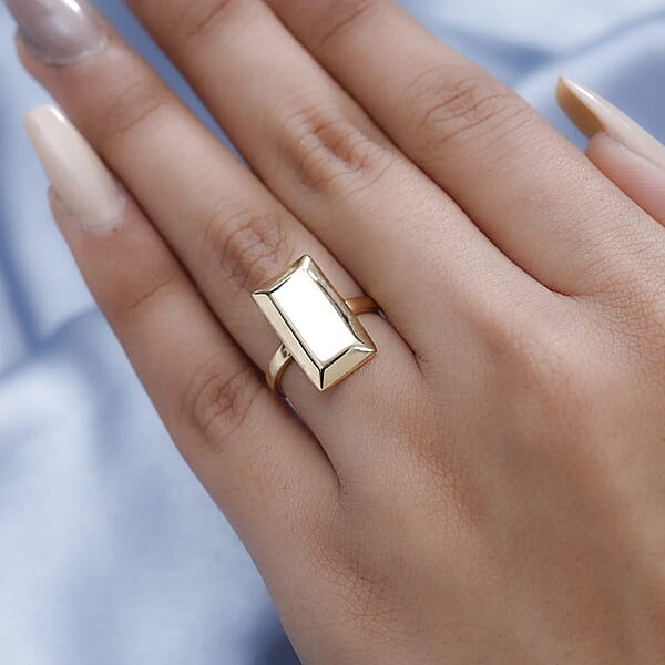 Luxoro Bar Ring In 18K Yellow Gold Yellow Gold Ring Gold Jewelry For Her 2.30 Grams