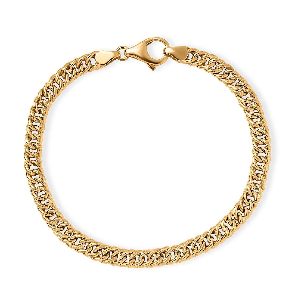 Luxoro Classic Curb Forever Chain Bracelet in 10K Yellow Gold (7.25 In) 4.10 Grams