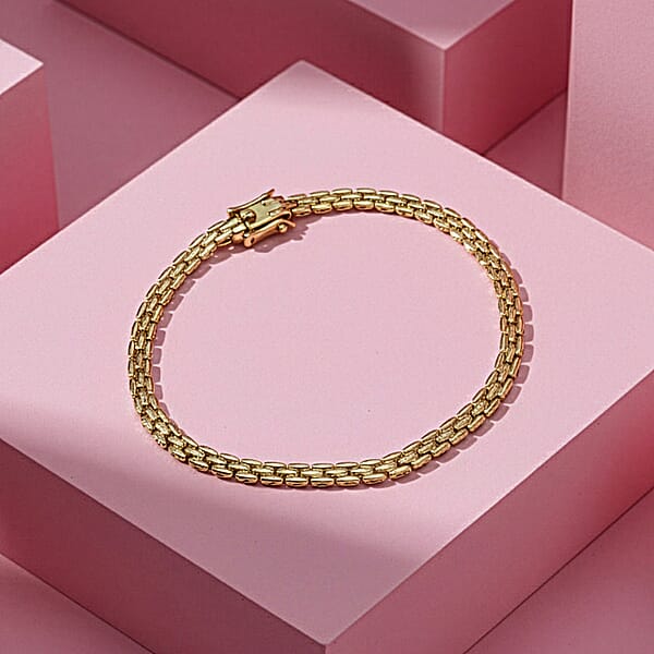 Luxoro Classic Link Bracelet In 10K Yellow Gold (7.25 In) 7.40 Grams