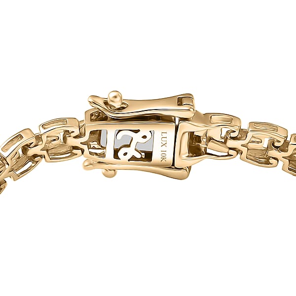 Luxoro Classic Link Bracelet In 10K Yellow Gold (7.25 In) 7.40 Grams