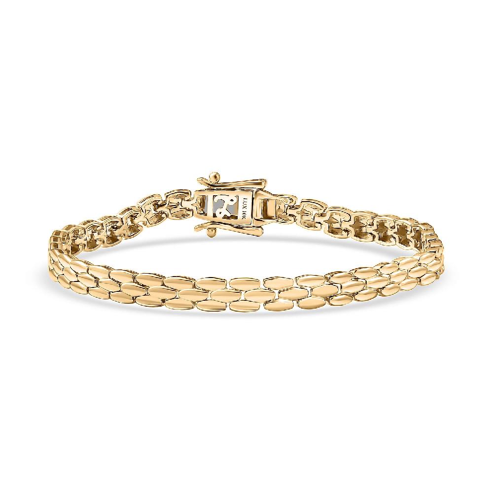 Luxoro Classic Link Bracelet in 10K Yellow Gold (7.25 In) 7.40 Grams