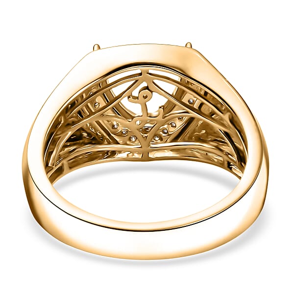 Luxoro Diamond I2 0.19 Ctw Mounting Ring In 10K Yellow Gold