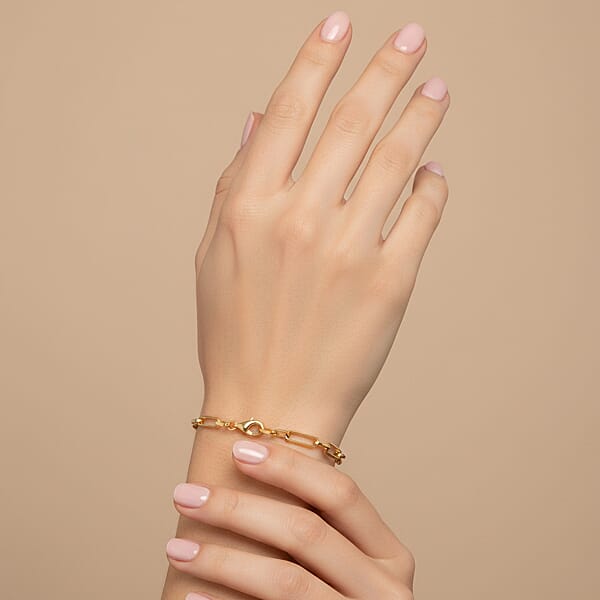 Luxoro Essential Link Chain Bracelet In 10K Yellow Gold (7.25 In) 2.60 Grams