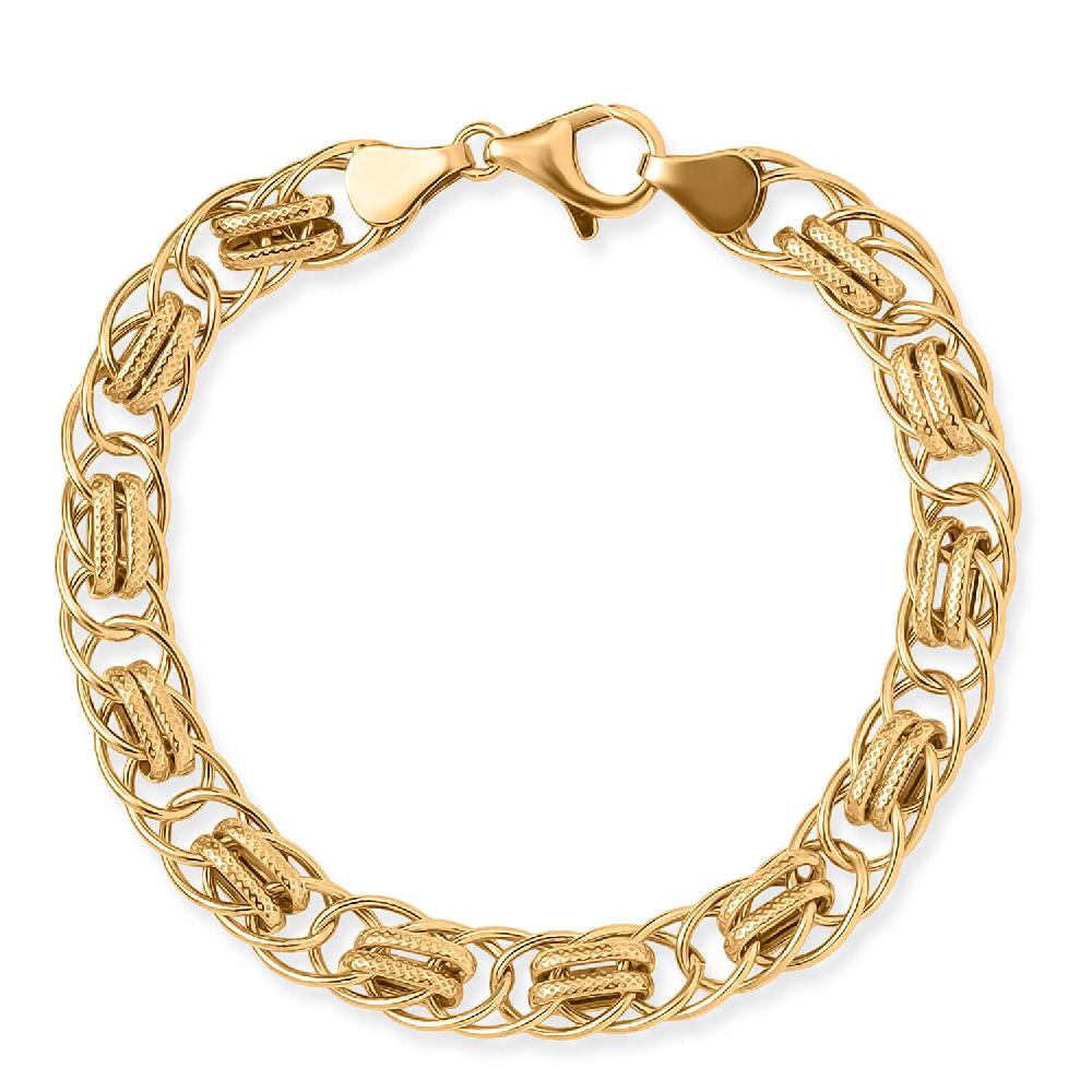 Luxoro Eternal Links Chain Bracelet in 10K Yellow Gold (7.25 In) 4.87 Grams