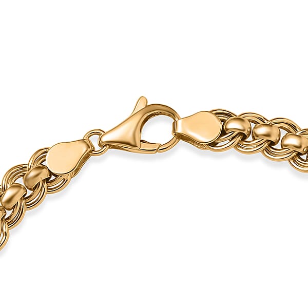 Luxoro Fancy Link Chain Bracelet In 10K Yellow Gold (7.25 In) 5.45 Grams