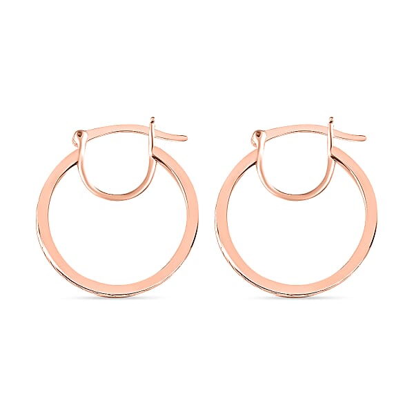 Luxoro Hoop Earrings In 10K Rose Gold 3 Grams