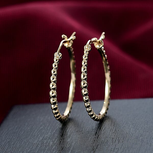 Luxoro Hoop Earrings In 10K Yellow Gold 3.20 Grams