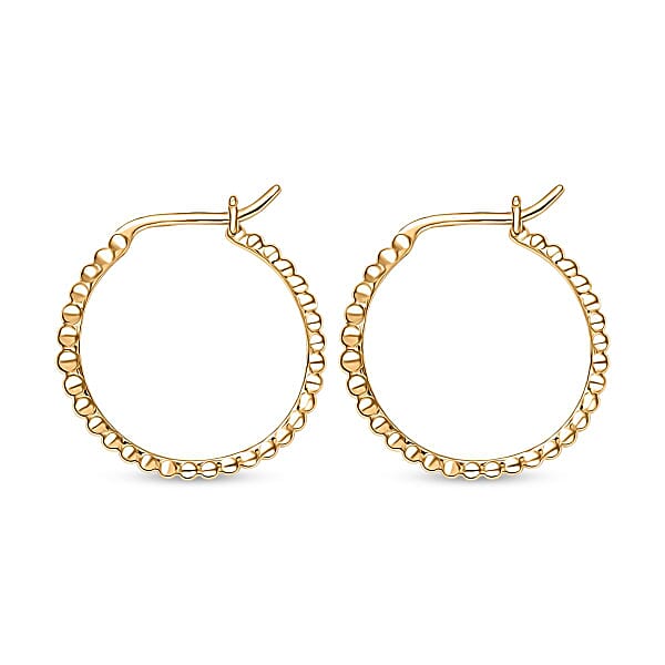 Luxoro Hoop Earrings In 10K Yellow Gold 3.20 Grams