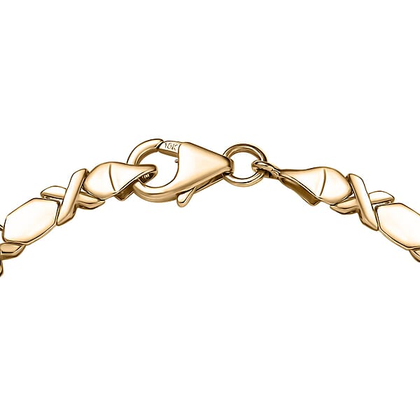 Luxoro Hugs And Kisses Bracelet In 10K Yellow Gold (7.25 In) 5.40 Grams