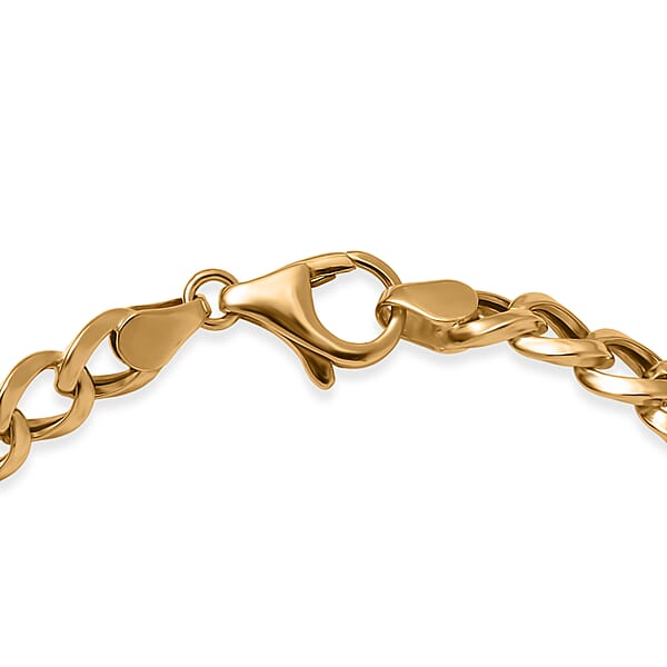 Luxoro Interlink Chain Bracelet In 10K Yellow Gold (7.25 In) 3.76 Grams
