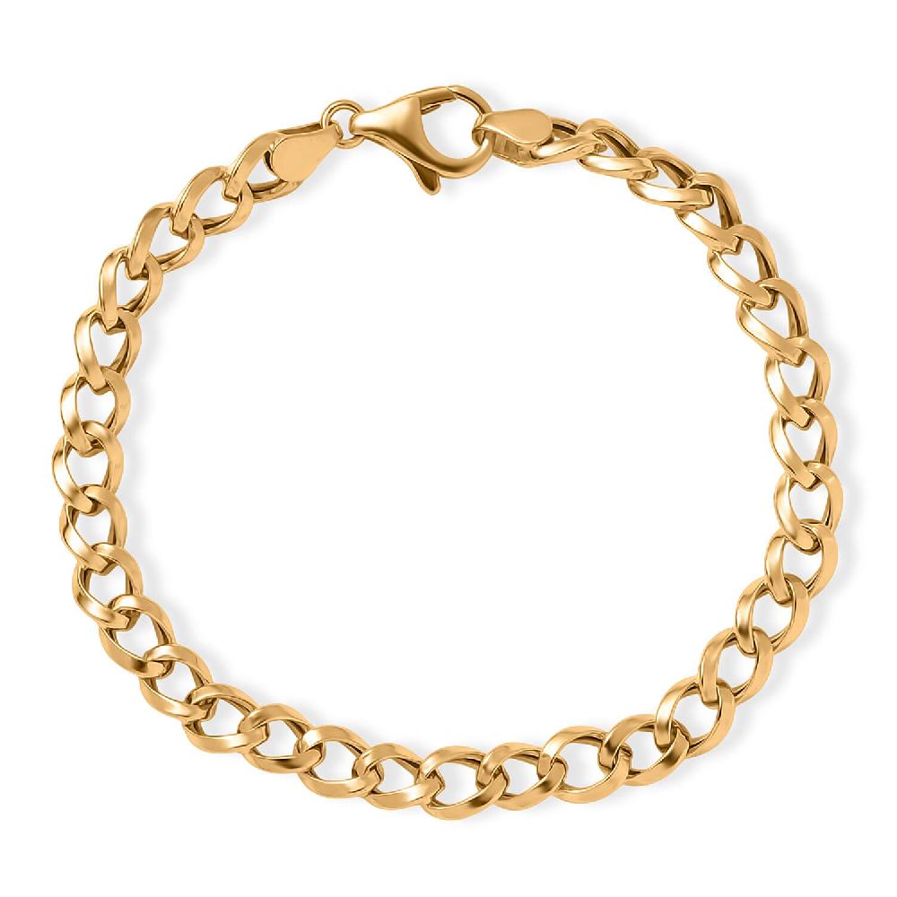 Luxoro Interlink Chain Bracelet in 10K Yellow Gold (7.25 In) 3.76 Grams